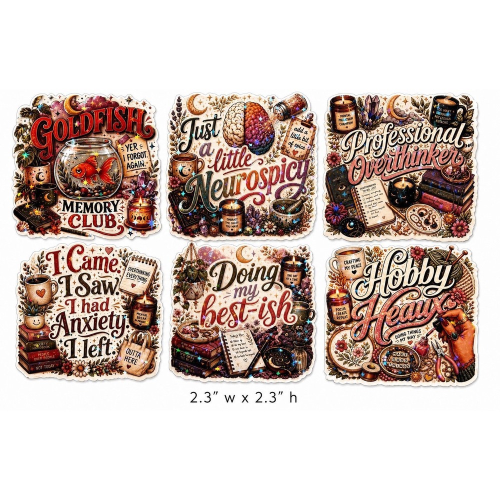 36 Count Holographic Neurospicy Sticker Pack